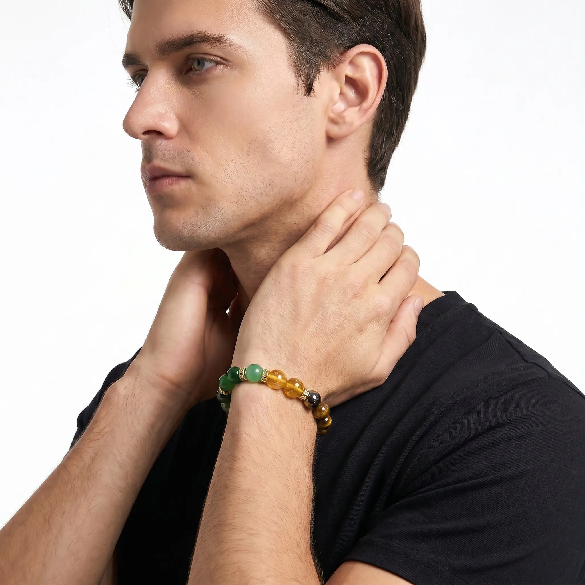 Money Bracelet with Black Onyx and Tiger'S Eye - Luck Bracelet - Attract Wealth, Abundance and Prosperity