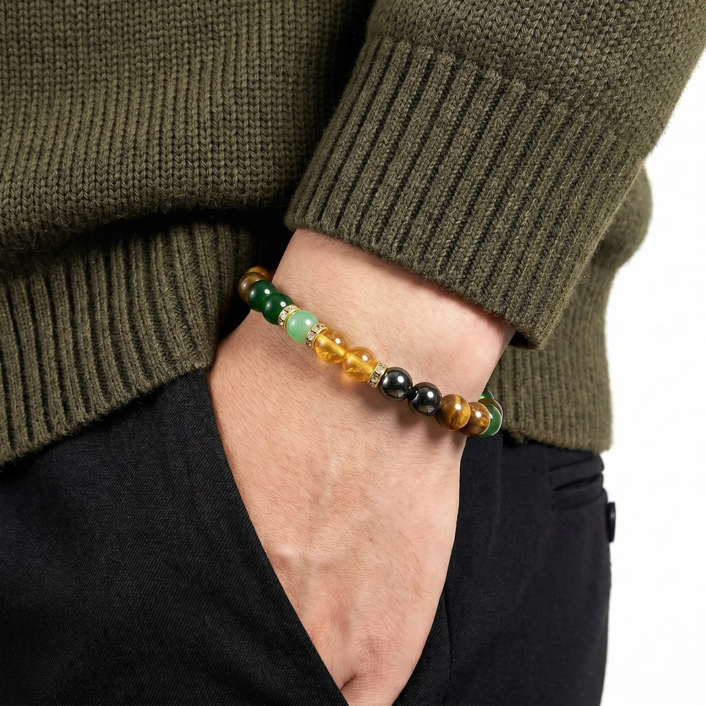 Money Bracelet with Black Onyx and Tiger'S Eye - Luck Bracelet - Attract Wealth, Abundance and Prosperity
