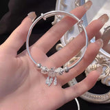 Hot-Selling Bracelet Welfare Model Bamboo Lotus Bracelet Chinese-Style Butterfly Peace Ins Student Bracelet Simple Best Friend Bracelet