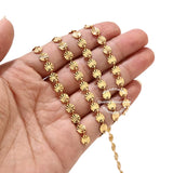 1 Meter Stainles Steel Gold Handmade Drop Heart Sculptured round Disc Chains for Women Necklace Bracelet Anklet Making Supplies