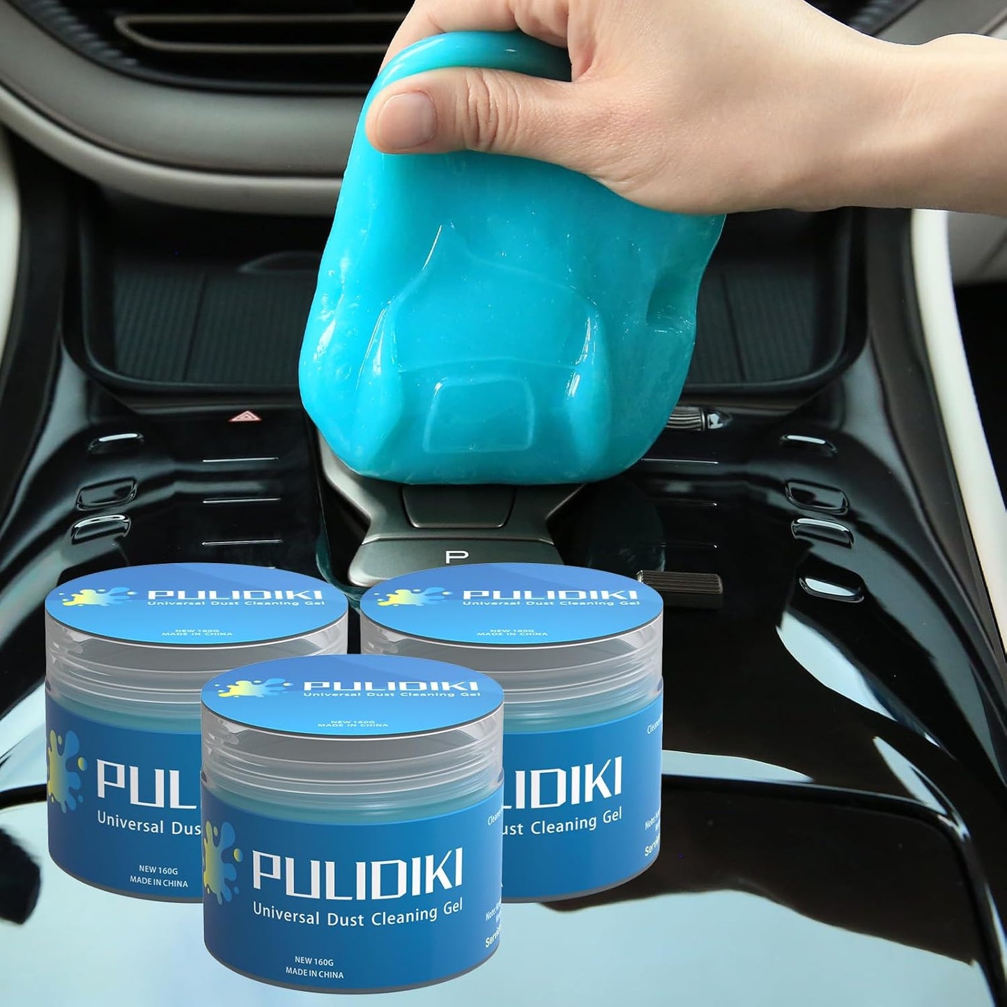 Car Cleaning Gel Blue and Car Cleaning Putty Blue 2Pack Bundle