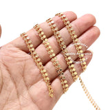 1 Meter Stainles Steel Gold Handmade Drop Heart Sculptured round Disc Chains for Women Necklace Bracelet Anklet Making Supplies