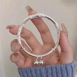 Hot-Selling Bracelet Welfare Model Bamboo Lotus Bracelet Chinese-Style Butterfly Peace Ins Student Bracelet Simple Best Friend Bracelet