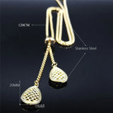 Stainless Steel Long Necklaces Gold Color round Flower Women Long Necklace Jewelry Sautoir Femme Long Acier Inoxydable
