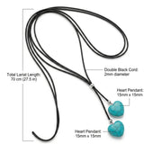 Boho Turquoise Double Layer Necklace Rope Necklace for Women