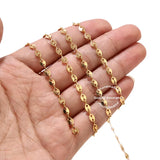 1 Meter Stainles Steel Gold Handmade Drop Heart Sculptured round Disc Chains for Women Necklace Bracelet Anklet Making Supplies