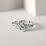 Sterling Silver Engagement Ring for Women — 925 Sterling Silver, CZ Solitaire, Hypoallergenic