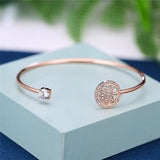 Tree of Life Bangle Bracelet with Crystal Accent