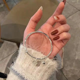 Hot-Selling Bracelet Welfare Model Bamboo Lotus Bracelet Chinese-Style Butterfly Peace Ins Student Bracelet Simple Best Friend Bracelet