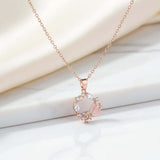Rose Gold Tulip Zircon Necklace – Pendant for Women