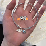 Hot-Selling Bracelet Welfare Model Bamboo Lotus Bracelet Chinese-Style Butterfly Peace Ins Student Bracelet Simple Best Friend Bracelet