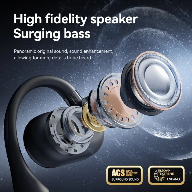 Bluetooth Earbuds with Smartphone Charging Support 45 Hours Playtime Hifi Bass ENC Noise Cancelling Bluetooth 6.0 Sport Design,Father'Sdaygifts