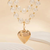 Isla - Pearl Layered Heart Necklace