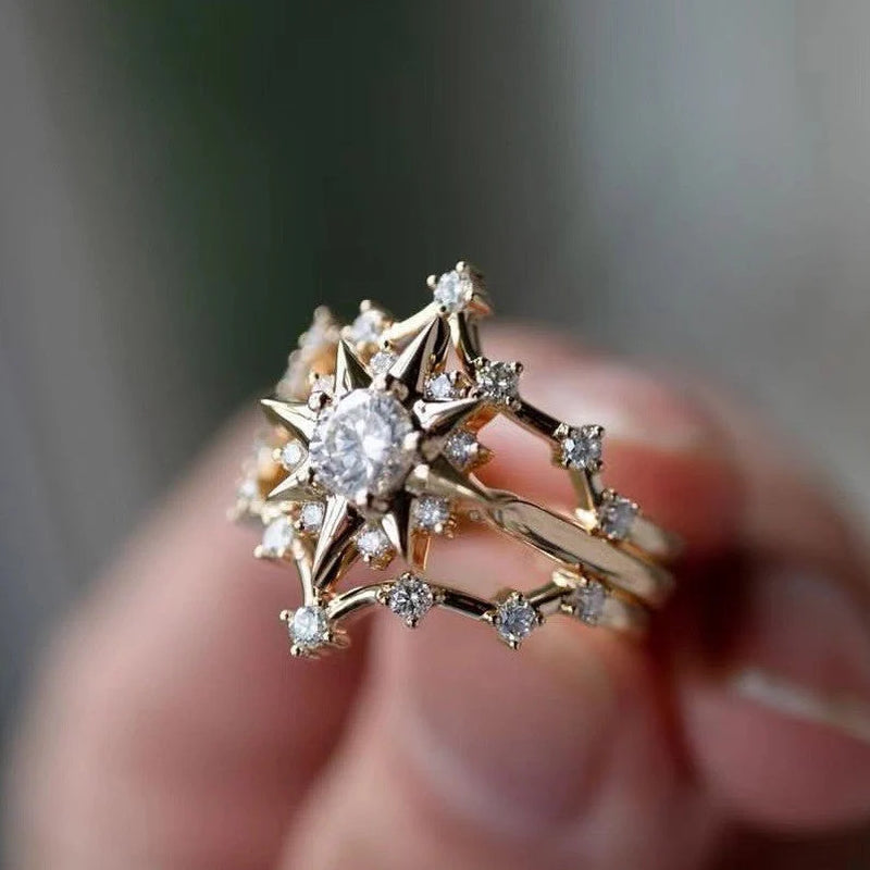Women'S Style Italian Niche Zircon French Ornament Rings
