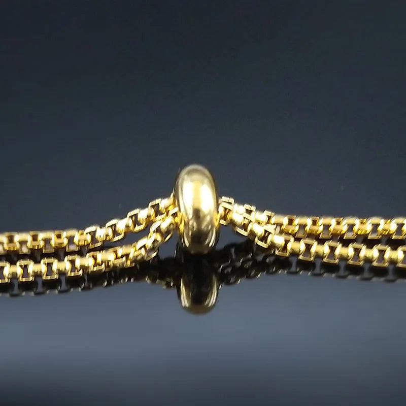 Stainless Steel Long Necklaces Gold Color round Flower Women Long Necklace Jewelry Sautoir Femme Long Acier Inoxydable